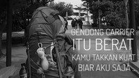 Bagi para pendaki, tas ransel gunung yang penuh sepertinya jadi tantangan yang paling berat. (Foto: Instagram)