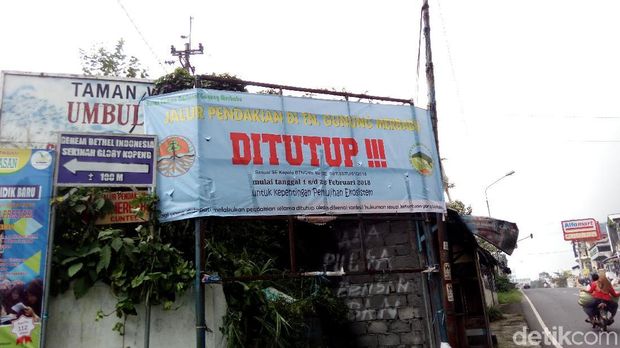 Jalur pendakian menuju Gunung Merbabu melalui jalur Cuntel, Desa Kopeng, Kecamatan Getasan, Kabupaten Semarang, Kamis (1/2/2018).