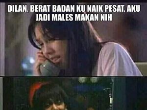 Foto: Ketika Meme Film Dilan Masih Nyinggung Berat Badan