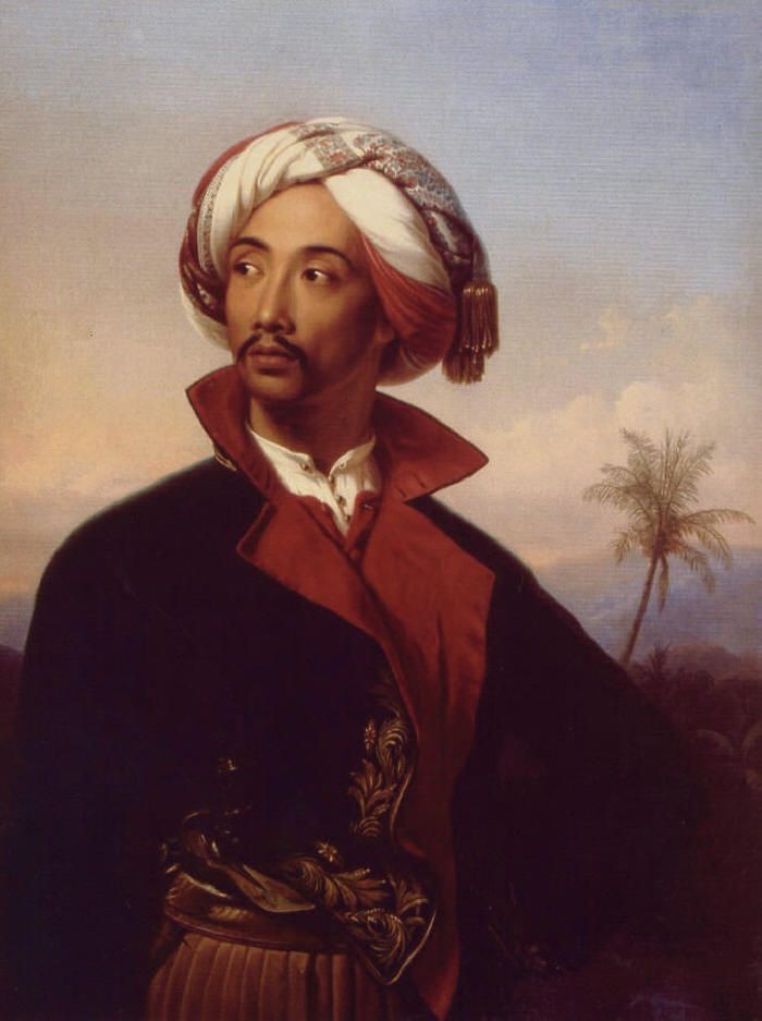 Lukisan potret Raden Saleh karya Johann Karl Ulrich Bähr: 