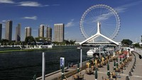Di China terdapat pelabuhan Tianjing dengan pemandangan gedung-gedung kota dan di sekitarnya. Istimewa/Hujiang.