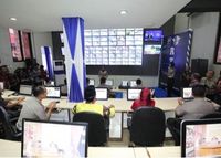 Suasana demo program-program unggulan RTMC Polda Kalsel di Command Center RTMC (Foto: Riza Fahlupi/Alpha)