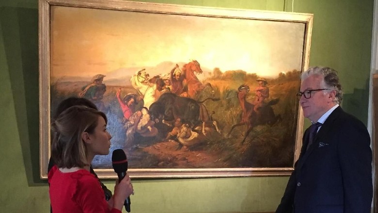 Lukisan Raden Saleh Perburuan Banteng Lukisan Raden Saleh Perburuan Banteng