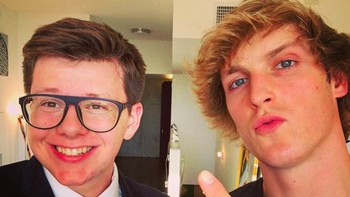 Bersama YouTuber Logan Paul, temannya yang belakangan dilanda kritik karena memajang video orang bunuh diri. Foto: Instagram