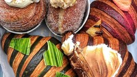 Ini adalah sajian croissant dari @supermoonbakehouse. Selain donat, ada juga croissant dengan paduan dua warna yang artistik. Mau coba? Foto: Istimewa