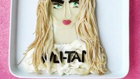 Begini jadinya kalau Cara Delevingne dibuat dari makanan! Tetap cantik, ya! Foto: Instagram @harleyfood_art