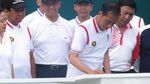 Gaya Jokowi Berkaus Polo Saat Resmikan Lapangan Tenis Senayan