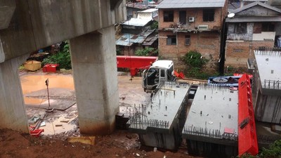 Foto: Lokasi Crane yang Ambruk di Jatinegara