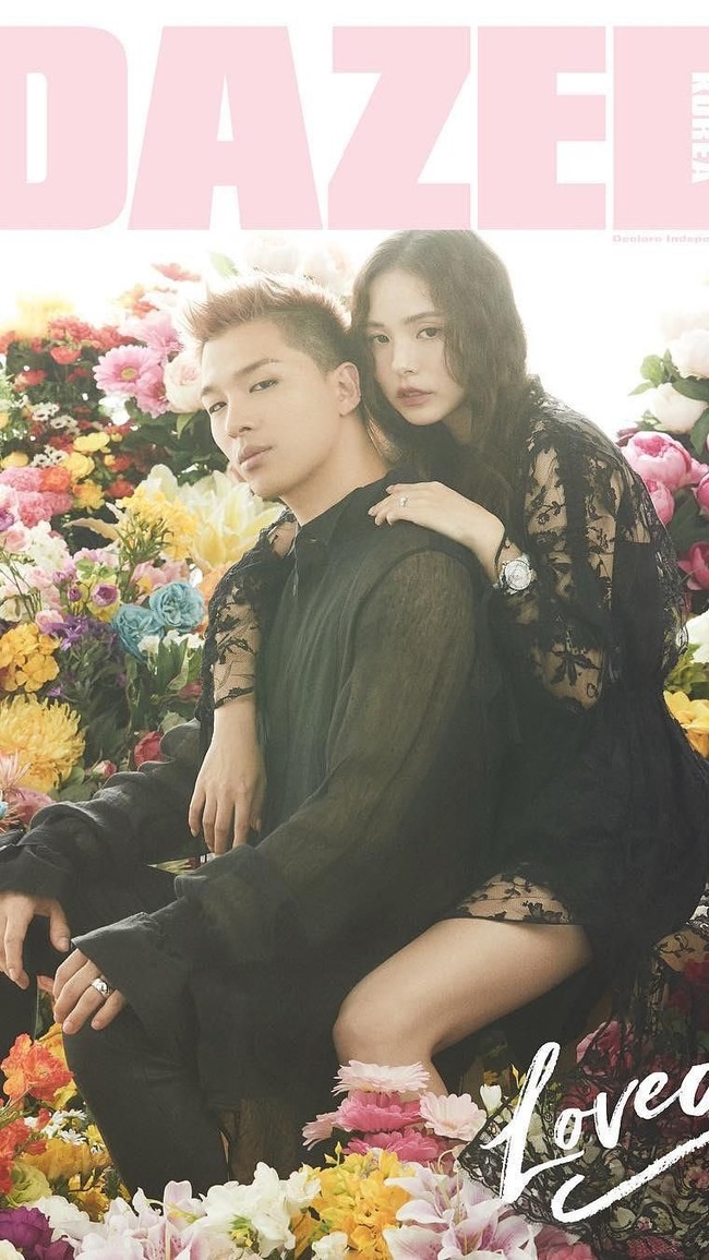 Sebelum menikah, Taeyang dan Min Hyo Rin melakukan pemotretan untuk majalah Dazed. Foto: dok. Dazed