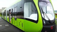 Kereta ini bertenaga listrik dan terdiri dari 3 gerbong yang bisa mengangkut 300 orang sekali jalan. (Istimewa/Inhabitat).
