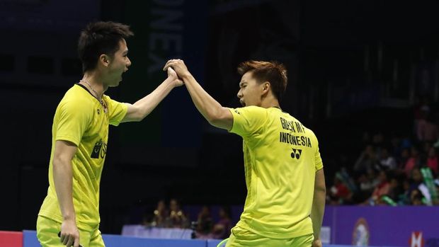 Kevin Sanjaya/Marcus Fernaldi Gideon tampil apik di India Terbuka.