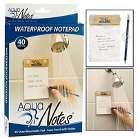 Untuk Anda yang suka mendapat inspirasi saat mandi, waterproof notepad ini patut dibeli. Produk inovatif seharga Rp 140 ribuan itu menjajikan kertas yang tahan air sehingga cocok ditaruh di kamar mandi.  Foto: Amazon