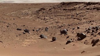 Selain potret diri, Curiosity juga tidak jarang memberikan penampakan Mars ke Bumi. Foto: NASA