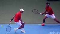 Pada laga partai ketiga dengan nomor ganda, Indonesia menurunkan David yang dipasangkan dengan Justin Barkin, Mereka kandas di tangan Francis Casey Alcantara/Jurence Zosimo Mendoza dengan skor akhir 6-7(5), 3-6.