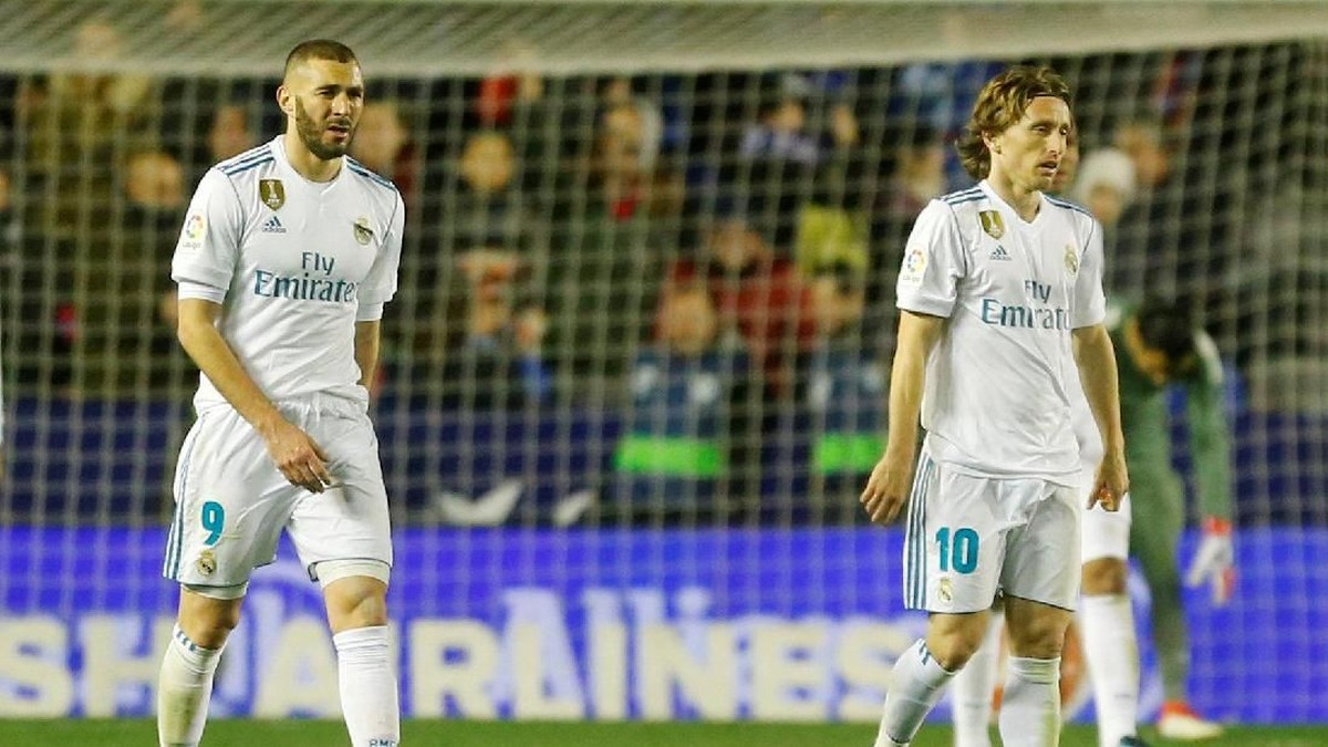 Real Madrid saat berimbang di markas Levante (Foto: Heino Kalis/Reuters)