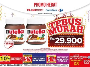 Tebus Murah Nutella di Awal Minggu Transmart Carrefour