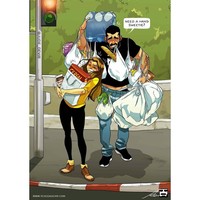 Adalah tugas suami membawa barang-barang belanjaan yang banyak. Foto: Instagram jude_devir