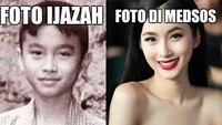 Masih soal foto Nong Poy dan foto masa lalunya. Foto: meme / istimewa