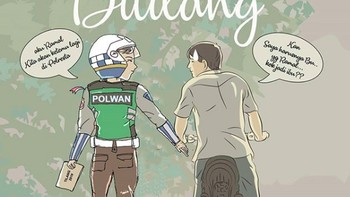 Polwan: Aku ramal kita akan bertemu di Polresta. Dilan: Duh. Foto: Internet