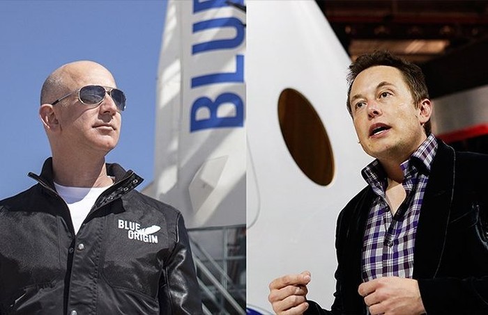 Jeff Bezos dan Elon Musk. Foto: CNN Jeff Bezos dan Elon Musk. Foto: CNN
