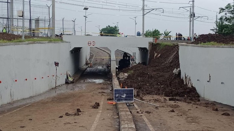 Polisi Ada Keretakan Di Underpass Jalur Kereta Bandara Soetta