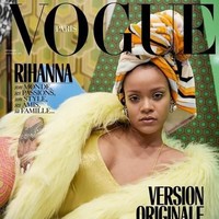Gaya Rihanna yang mengenakan handuk di kepala saat pemotretan cover majalah Vogue Paris ini jadi inspirasi pengguna media sosial. Foto: Instagram