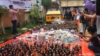 Minum keras tersebut didapat dari hasil operasi cipta kondisi selama periode Januari 2018.