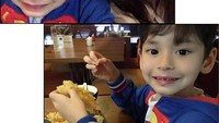 So sweet! Habis makan ebi furai,  Tamara dan Kenzou langsung berfoto bersama. Foto: Instagram @tamarablezynskiofficial