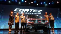 Wuling Cortez diluncurkan di Grand Ballroom Hotel Indonesia Kempinski, Jakarta, Kamis (8/2/2018).