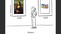 Foto: Ada juga yang mengkritik secara sakastis, kalau logo Visit Malaysia 2020 ini lebih brilian dari lukisan Monalisa karya DaVinci (Instagram/Ahmed Fani)