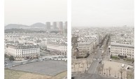 Bukan hanya Menara Eiffel, China juga membuat suasana bangunan di sekitarnya seperti aslinya. Kalau dari atas, seperti tidak ada bedanya (Francois Prost/CNN)
