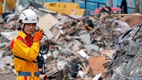 Sebelumnya, gempa bumi berkekuatan 6,4 skala Richter (SR) mengguncang kawasan pesisir Hualien, Taiwan, Rabu (7/2). REUTERS/Tyrone Siu.