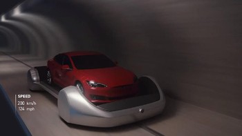 Loop dapat membawa sebuah mobil melalui bawah tanah dengan kecepatan hingga 240 km/jam. (Foto: Instagram)