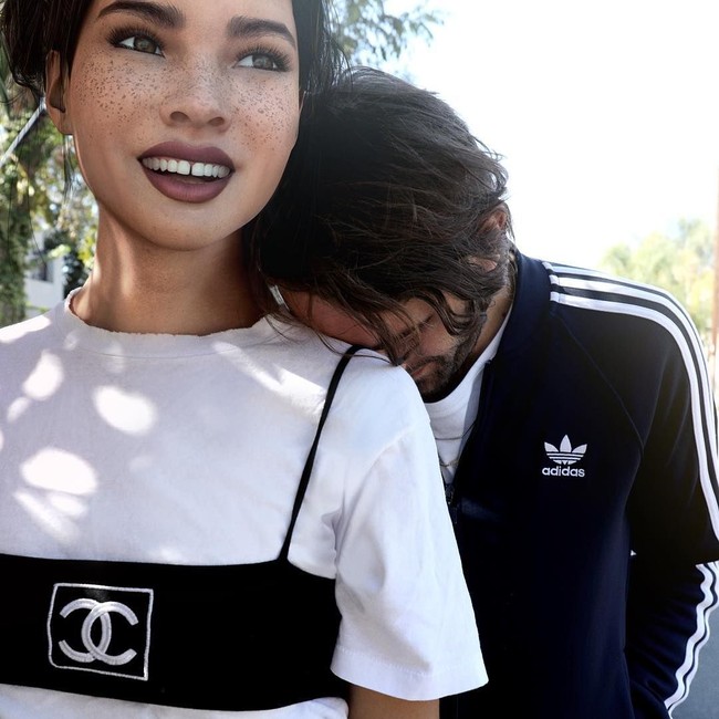 Bukan merek sembarangan yang dipakainya. Sebut saja Chanel, Proenza Schouler, Supreme, Vetements sampai Vans. (Foto: Instagram/Lil Miquela)