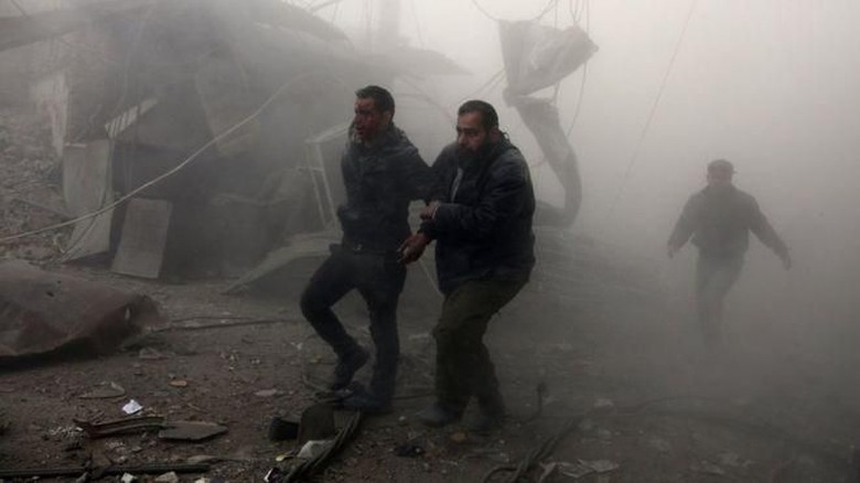Serangan Rezim Suriah Tewaskan 75 Warga Sipil di Ghouta Timur Serangan Rezim Suriah Tewaskan 75 Warga Sipil di Ghouta Timur