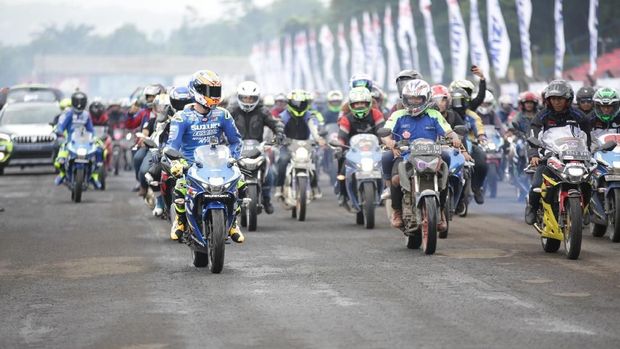 3.000 bikers Suzuki berkumpul di Sirkuit Sentul, Bogor