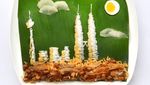 Unik! Kebun Tulip hingga Petronas Tower Dilukis dengan Makanan di Atas Piring