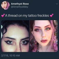 Setelah riset sana-sini, Amethyst Rose membeli perlengkapan tato sendiri seperti sarung tangan lateks, alkohol, kapas, jarum tato, dan tinta warna cokelat. Foto: Instagram