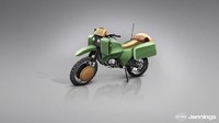 Land Rover Dirt Bike. Sejarah Land Rover dimulai tahun 1948 ketika mereka memperkenalkan mobil 4WD dengan kemampuan offroad. Motor ini juga mencerminkan Land Rover di masa-masa awalnya, yang tangguh. Motor ini membuat jalanan pasir, lumpur atau jalanan berair jadi seperti di aspal. Foto: Jennings Harley-Davidson