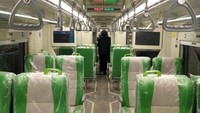 Satu trainset Kereta Minangkabau Ekspres terdiri dari empat kereta berkapasitas 393 penumpang duduk dan berdiri. Dok. PT INKA.