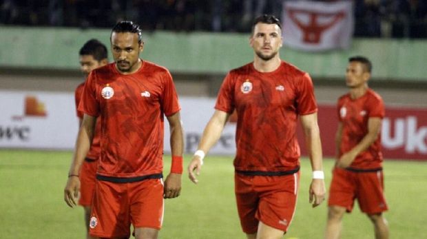 Strike Marko Simic mencetak hattrick ke gawang PSMS dalam semifinal pertama Piala Presiden 2018.