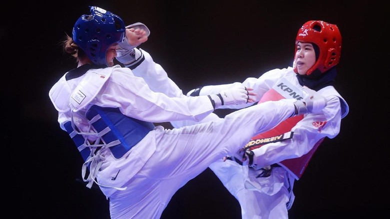 Taekwondo Indonesia Raih Satu Emas di Hari Kedua Test Event Taekwondo Indonesia Raih Satu Emas di Hari Kedua Test Event