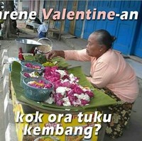 Katanya Valentine, kok enggak beli bunga? Foto: Istimewa