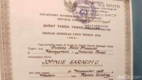 Ijazah dan STTB JR Saragih  dianggap bermasalah lantaran SMA tempat JR Saragih menempa ilmu, yaitu SMA Swasta Iklas Prasasti Kemayoran, Jakarta Pusat, bubar sejak 1993/1994. Padahal, JR Saragih pada 1990 lalu telah menyelesaikan pendidikannya. (Foto: Dokumen ijazah JR Saragih).