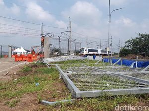 Ini Gerbang Kereta Bandara Soekarno-Hatta yang Roboh Timpa Petugas