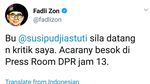 Sindiran Tajam Fadli Zon ke Menteri Susi hingga Sri Mulyani