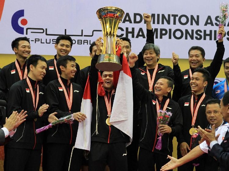 Foto: Tim Putra Indonesia Berjaya di Kejuaraan Bulutangkis Beregu Asia