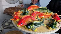 Psst.. Ini bukan nian gao. Walau sama sama bentuk ikan, ikan yang ini terbuat dari roti kukus. Foto: Istimewa