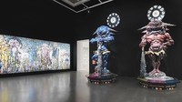 Takashi Murakami dikenal sebagai seniman yang mengkolaborasikan antara gaya pop art dan seni tradisional Jepang.  Foto: Rachel Topham, Vancouver Art Gallery