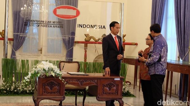 Jokowi Buka Raker 'Diplomasi Zaman Now' di Gedung Pancasila